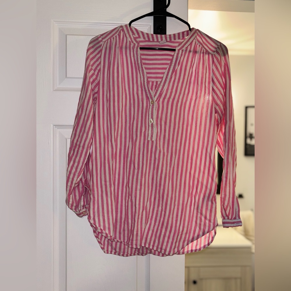 Pink Striped Women's Top